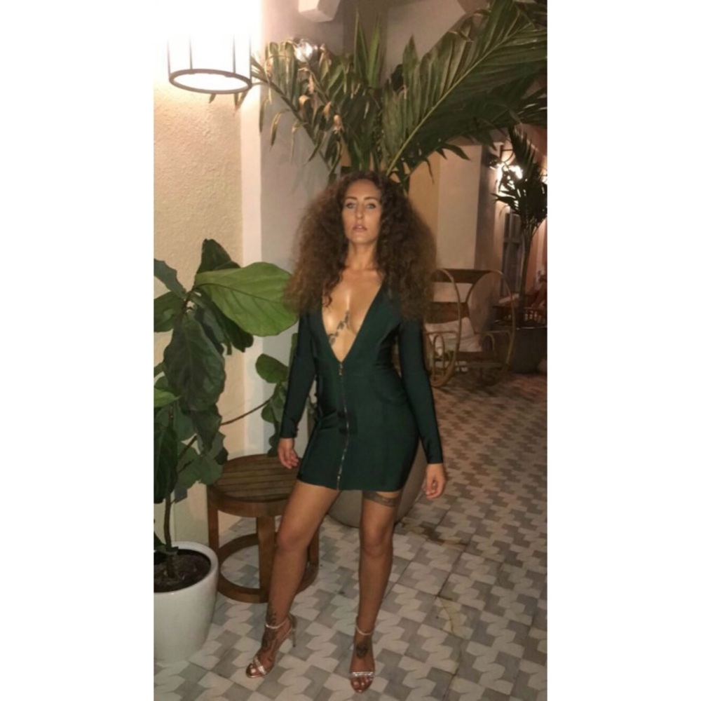 House of CB Dark Green Bodycon Dress